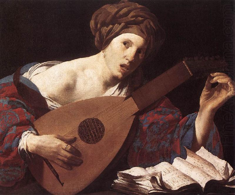 Woman Playing the Lute dsru, TERBRUGGHEN, Hendrick